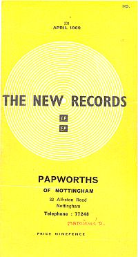 Katalog za LP i EP ploce iz 1969. godine